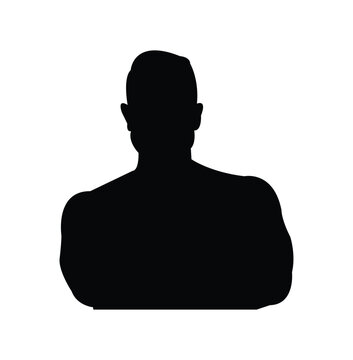 Vector silhouette of a man in a business suit standing, black color isolated on white background.Full length front, back silhouette of man.Set of businessmen vector silhouettes.