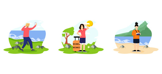 Weekend Activity Flat Bundle Design