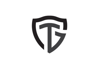 TG logo, TG shield logo, graphic design template