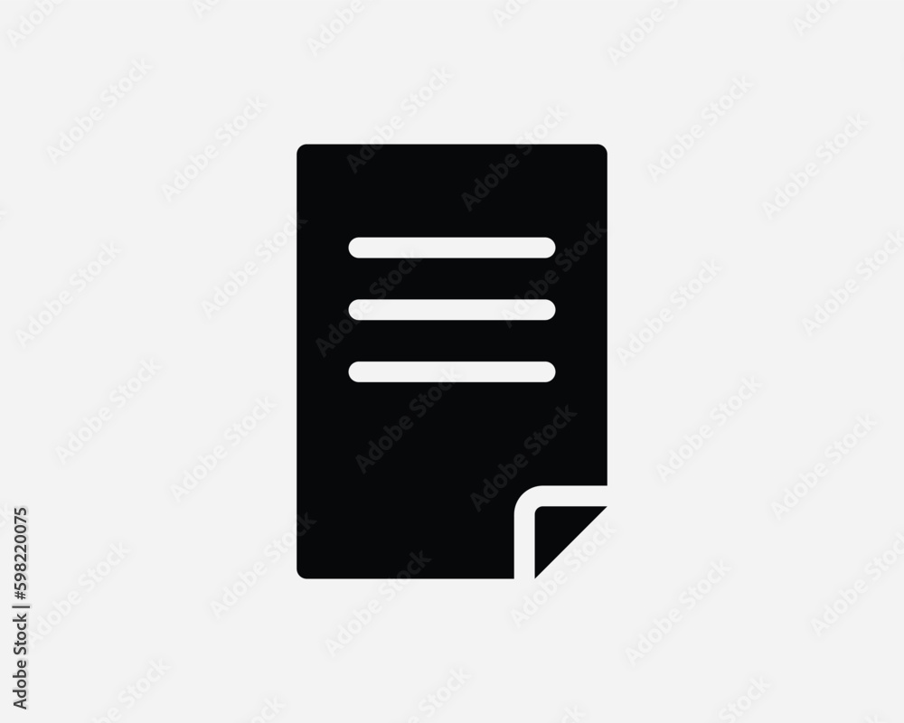 Poster document file page paper letter blank application form sheet black and white web icon sign symbol ve