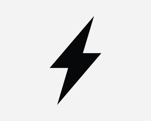 Electricity Power Icon Sign Symbol. Electric Energy Bolt Thunder Lightning Shock Thunderbolt Voltage Artwork Graphic Illustration Clipart Vector Cricut