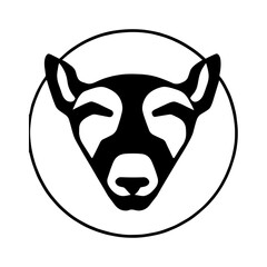 animal logo vector black and white
