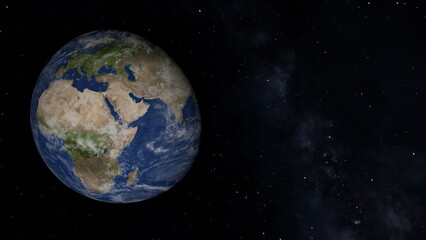 Obraz na płótnie Canvas Planet Earth in outer space.