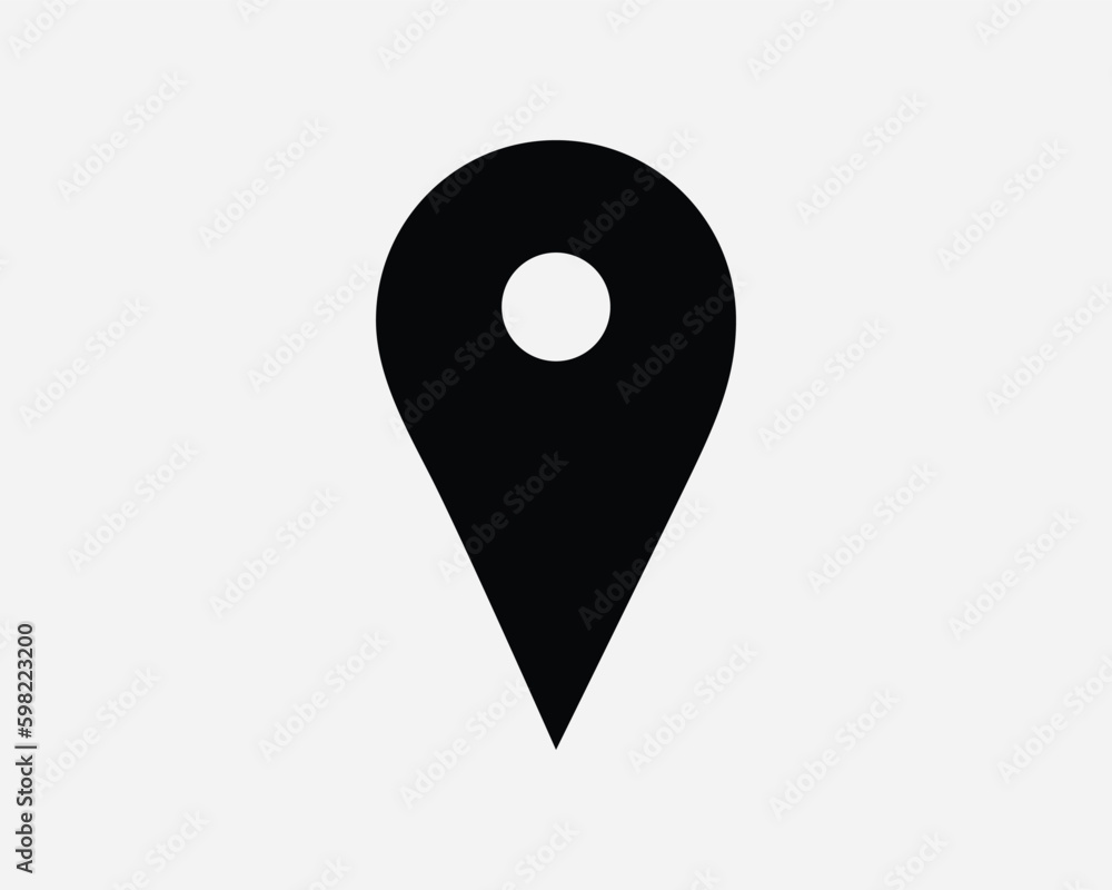 Poster location pin icon sign symbol. map pointer marker navigation position travel place point gps directi