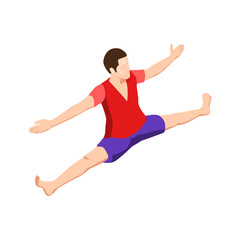 Acrobat Isometric Illustration