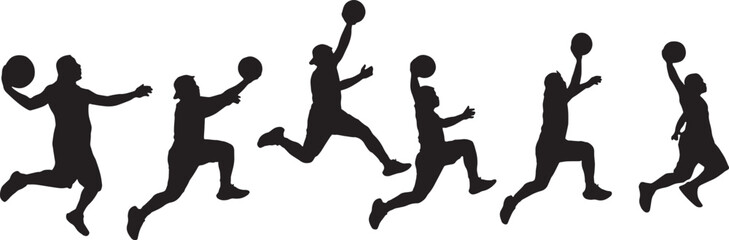 Collection of silhouettes for athletic men.