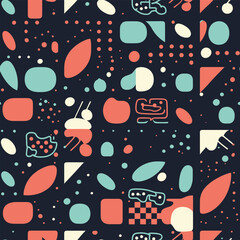 Playful Patterns: A Seamless Background of Colorful Lines and Doodles for Kids
