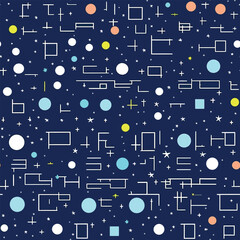 Galactic Spectrum: A Seamless Background of Multicolored Abstract Lines and Dots with Stars
