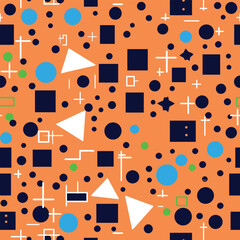 Childlike Creations: A Vibrant Seamless Background of Doodles and Patterns
