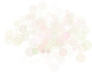 Abstract shining bokeh isolated on transparent background