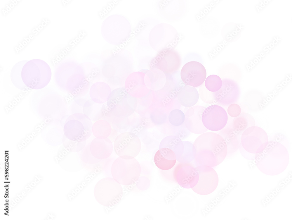 Wall mural abstract shining bokeh isolated on transparent background