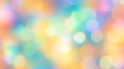 Fototapeta premium 幻想的なレインボー玉ボケ背景Generative AI