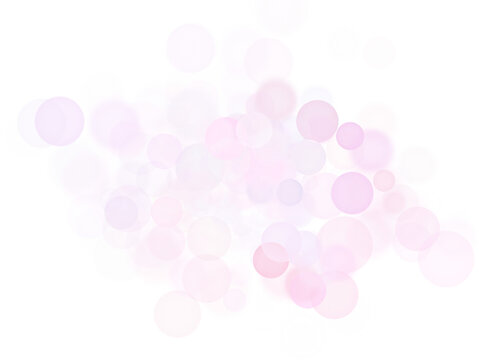 Abstract shining bokeh isolated on transparent background