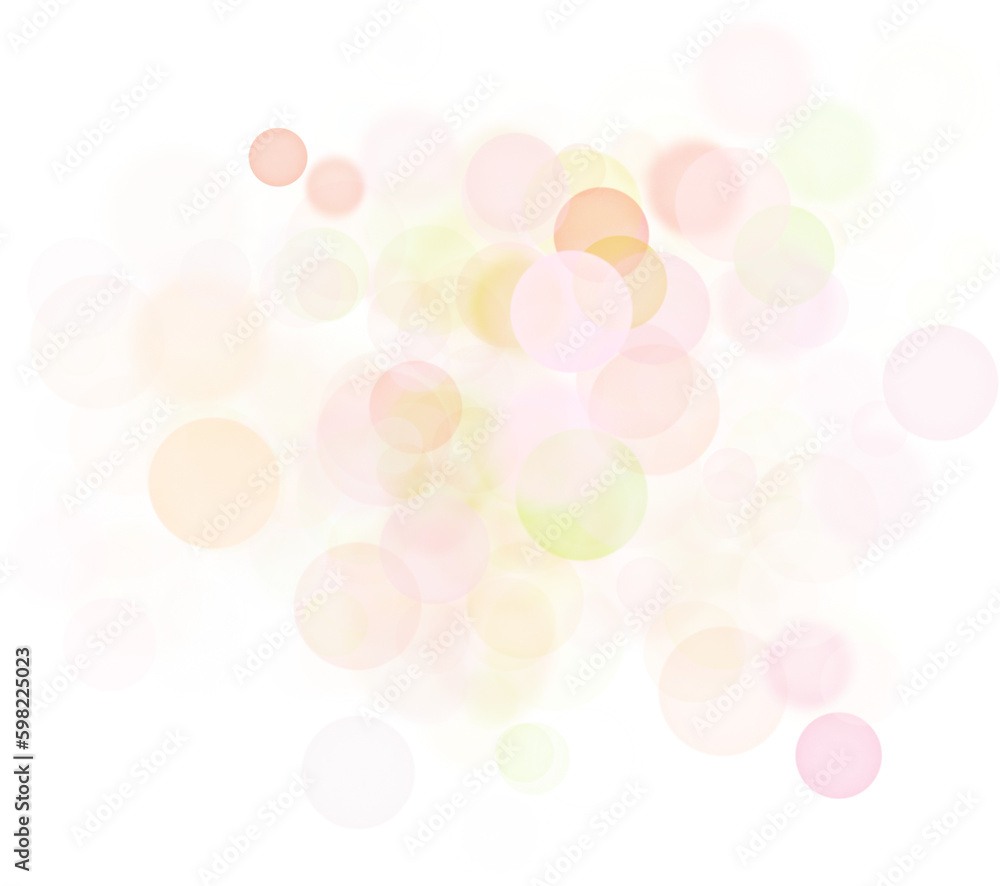 Wall mural abstract shining bokeh isolated on transparent background