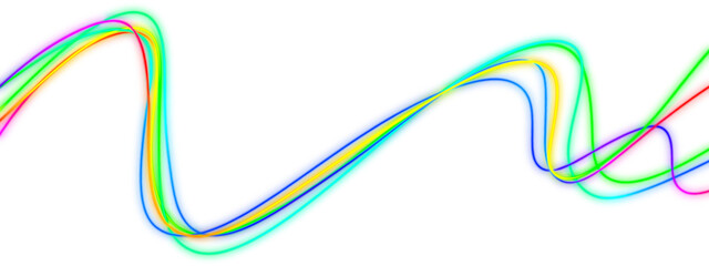 abstract rainbow neon line element