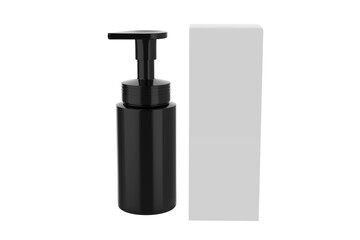 Realistic Cosmetic bottle can sprayer container. Dispenser for cream, soups, and other cosmetics With lid and without. Template For Mock up Your Design. 3D illustration