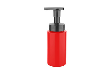 Realistic Cosmetic bottle can sprayer container. Dispenser for cream, soups, and other cosmetics With lid and without. Template For Mock up Your Design. 3D illustration