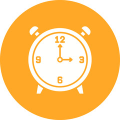 Alarm Clock Multicolor Circle Glyph Inverted Icon