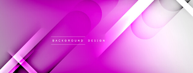 Light geometric abstract background with lines, circles