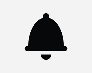 Notification Bell Icon. Reminder Alert Alarm Clock Ringer Symbol. Ring Tone Ringtone Doorbell Sign Black Vector Graphic Illustration Clipart Cricut