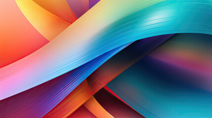 Colorful Glass Mobius Ribbons Background