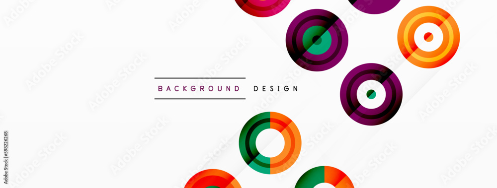 Poster abstract background with circle symmetric grid composition. circle pattern creating sense of movemen