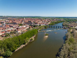 Fototapeta na wymiar Tordesillas town with Douro river Spain