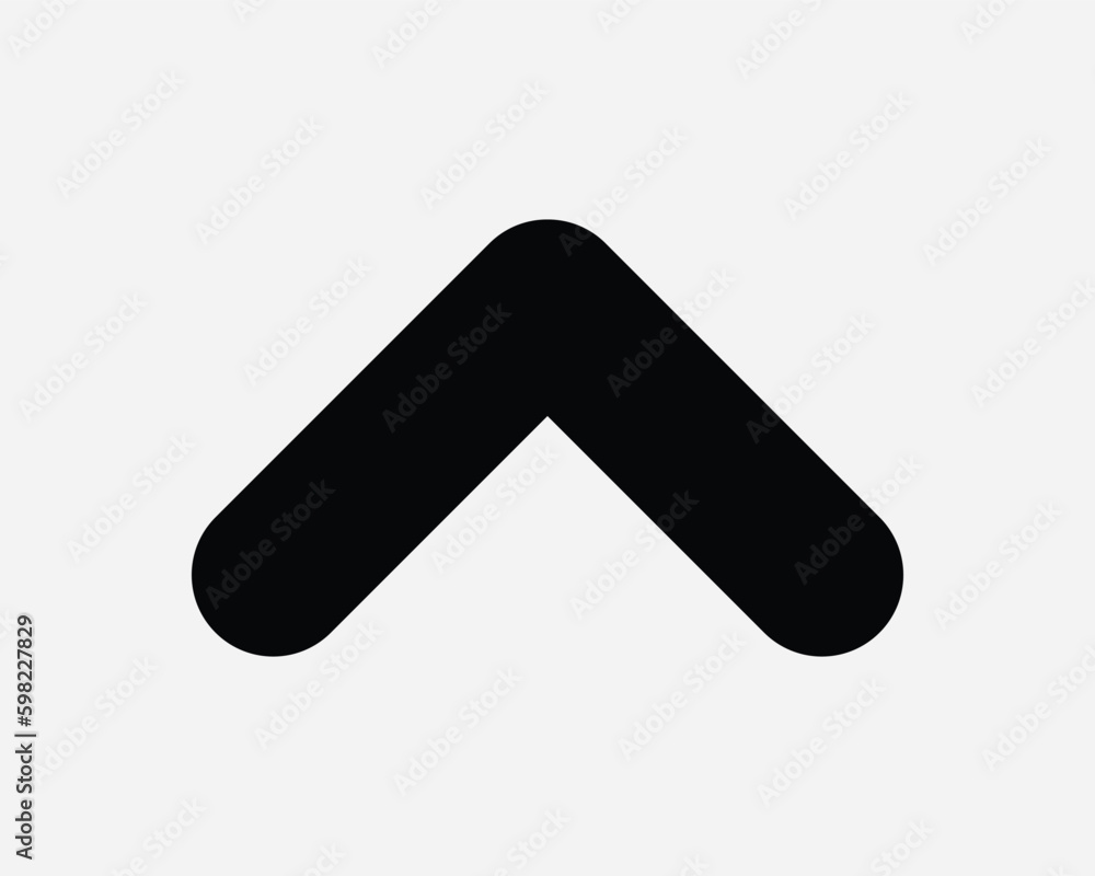 Poster up arrow icon. upwards forward straight above north point pointer navigation direction sign. caret s