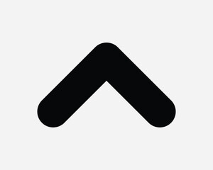 Up Arrow Icon. Upwards Forward Straight Above North Point Pointer Navigation Direction Sign. Caret Symbol Vector Graphic Illustration Clipart Cricut