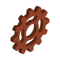 Isometric Gear Icon