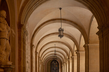 Architctural details of the spectacular Benedictine monastery of Holy Mary of Montserrat