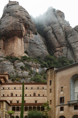 Architctural details of the spectacular Benedictine monastery of Holy Mary of Montserrat