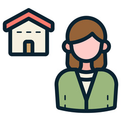 female estate agent icon