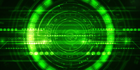 2d illustration Abstract futuristic electronic circuit technology background