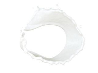 splash of milk. 3D Rendering