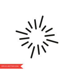 Starburst icon. Sunburst frame, explosion, firework, twinkle symbol	
