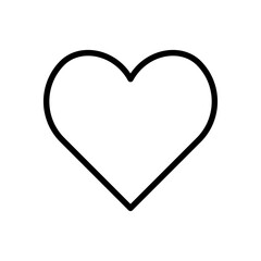 Favorite outline icon for  heart, like, love and romance, ui, wishlist, love logo