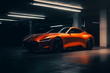 Fototapeta na wymiar A sleek and powerful car with a fierce design. Generative AI