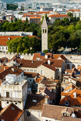 View of the roofs in Split in Croatia