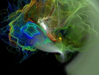 Obraz premium Imaginatory fractal abstract background Image