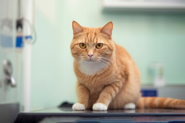 Cat in vet clinic