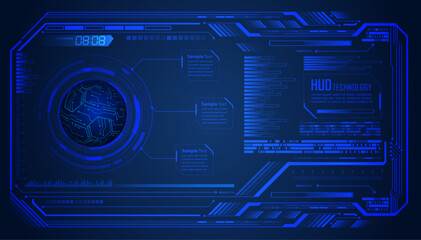 hud world future technology concept background