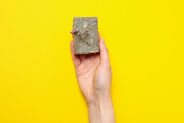 Fototapeta premium Concept of bath and skin care accessories - soap