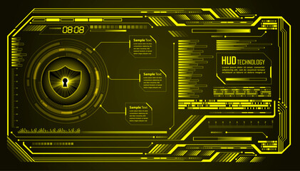 hud security on digital background, cyber.