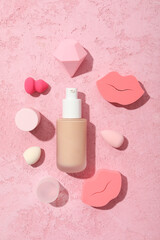 Concept of cosmetic and make up - foundation