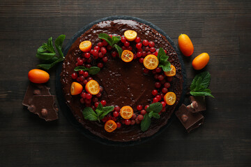 Tasty dessert - Chocolate cake, concept of delicious dessert