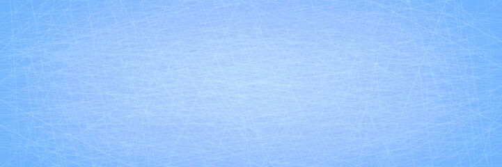 Ice hockey rink top vector backdrop. Winter frost surface illustration. Icy template texture. Overhead view background for hockey field, skating arena wallpaper. Blue and white light colors.