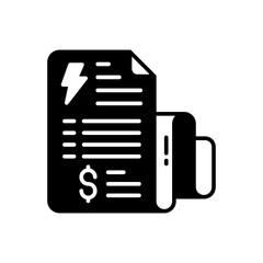 Electricity Bill icon in vector. Illustration