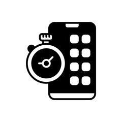 Time Tracking App icon in vector. Illustration