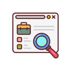 Job Search icon in vector. Illustration